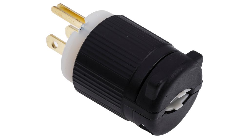 Fiche secteur, Fiche US Type B, Polyamide, Noir, 125V